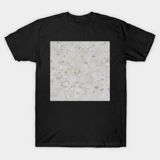 Gray marble stone with gold veins T-Shirt